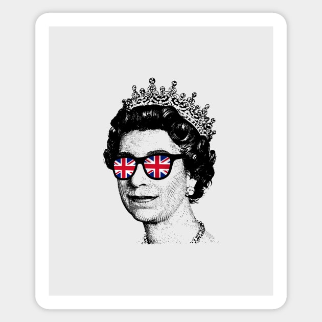 Queen Elizabeth Sticker by hoopoe